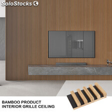 Tablero de pared de fibra de bambú impermeable, tablero decorativo Interior de