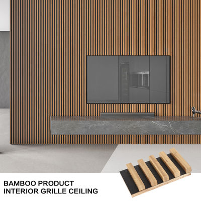 Tablero de pared de fibra de bambú impermeable, tablero decorativo Interior de