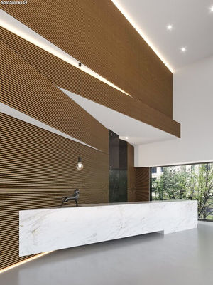 Tablero de pared de fibra de bambú impermeable, tablero decorativo Interior de - Foto 5