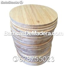Tablero de mesa redondo madera maciza de pino Ø90x3 cm