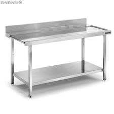 Tables entrée/sortie lave-vaisselle 1100 x 750 x 850 mm - Avec Dosseret