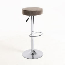 Tabouret Kros Velours - Gris clair