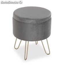 Tabouret pied de lit avec coffre, modèle Gris - Sistemas David