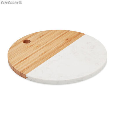 Tábua circular mármore e bambu madeira MIMO6312-40