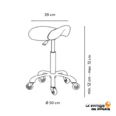 Taburete Ergonómico Sin Respaldo Regulable En Altura Modelo Ian - Foto 5