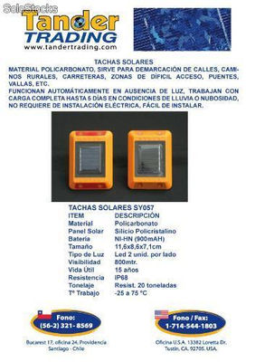 Tacha solar de policarbonato SY057