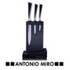 Tacoma de Antonio Miró con 3 cuchillos de acero inox en