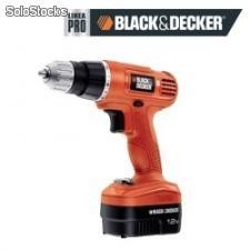 Taladro inalámbrico 3/8&quot; 10mm black and decker gc1200 ar