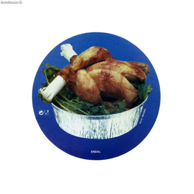 Tapa para envases de aluminio pollo entero (20 )