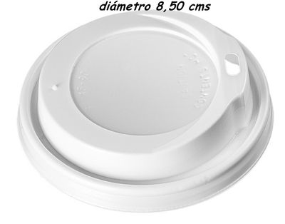 Tapa para vaso de cartón color blanco 9,4 cm diametro, caja 1000 unidades - Foto 3