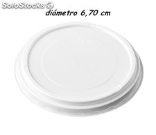 Tapa para vaso porex color blanco 7,5 cm diametro (120 ml), caja 1000 unidades