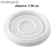 Tapa para vaso porex color blanco 7,7 cm diametro (200 ml), caja 1000 unidades