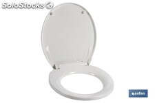 Tapa WC | Medidas 40.4 x 35.6 cm | Fabricada en Polipropileno Blanco