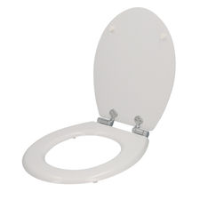 Tapa Wc Universal Blanca Caida Amortiguada, Asiento Inodoro, Cierre Lento,