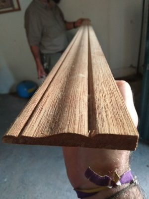 Tapajunta madera meranti malasia macizo 260 cm. - Foto 2