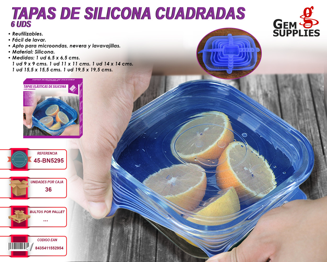 Tapas Silicona Ajustables Cocina Sin BPA, 12 Piezas Tapas de