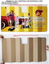 Tapasol promocional de carton para autos impresos con tu producto a color