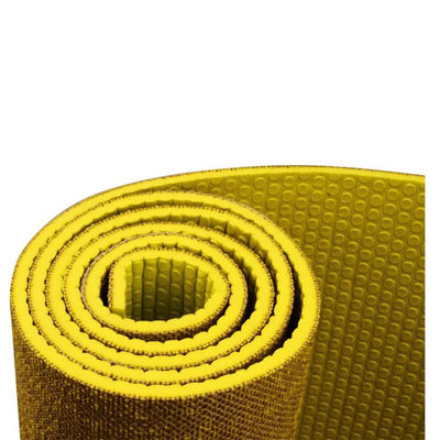 Tapis de yoga Avento écologique en jute jaune fluo - Photo 3