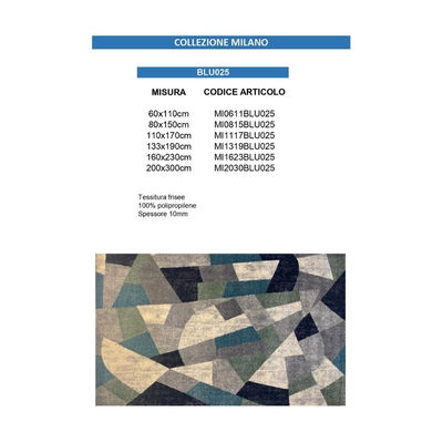 Tappeto collezione milano colore blu 025 - Foto 2
