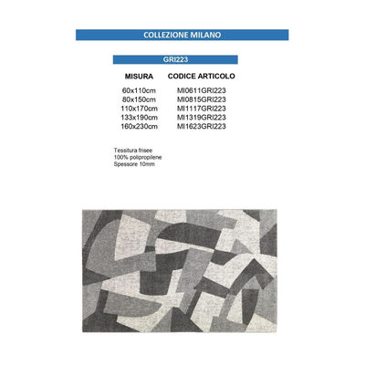 Tappeto collezione milano colore grigio 223 - Foto 2
