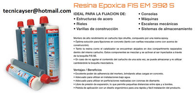 Taquete quimico resina epoxica fism390 para fijaciones y anclajes extrapesados - Foto 2