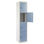 Taquilla metálica HILDUR, 180x38x45 cm, en acero, color azul - 2