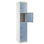 Taquilla metálica HILDUR, 180x38x45 cm, en acero, color azul - 3
