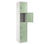 Taquilla metálica HILDUR, 180x38x45 cm, en acero, color verde - 3