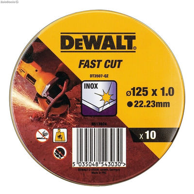 Tarcza do cięcia Dewalt Fast Cut dt3507-qz 10 Sztuk 115 x 1 x 22,23 mm