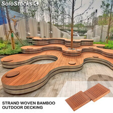 Tarima bambú cubierto de bambú suelo tejido panel de bambú suelo de bambú