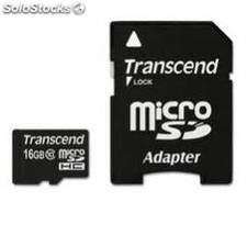 Tarjeta memoria micro secure digital sd 16gb transcend clase 10