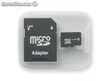 Tarjeta Micro SD de 8G. Incluye adaptador SD en carcasa de PP.