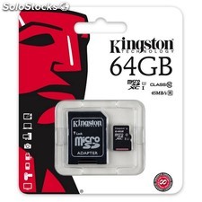 Tarjeta Micro sd sdhc Kingston 64GB Clase 10