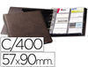 Tarjetero duraclip visifix marron 20 fundas para 400 tarjetas tamaño din a4