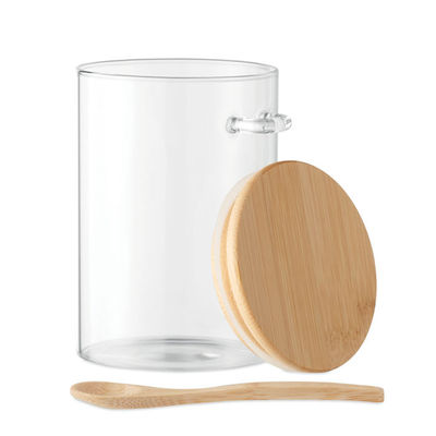 Tarro cristal borisilicato con tapa y cuchara de bambú - Foto 5