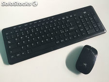 Tastiera wifi + mouse wifi kit combo t6908b+t103b black