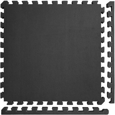 Tatami Puzzle Goma Eva (100cm x 100cm x 1cm) color negro - Foto 2