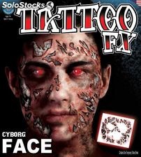 Tattouages Temporaire Visage : Cyborg