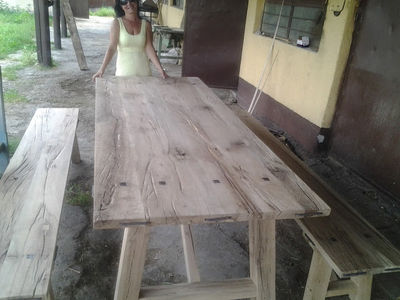 tavoli letti in legno vecchio rovere - Foto 5