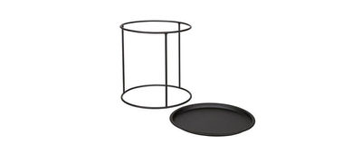 Tavolino rotondo in metallo nero 40cm ABEL - Foto 2