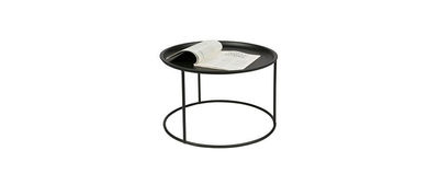 Tavolino rotondo in metallo nero 56cm ABEL - Foto 2