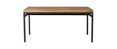 Tavolo da pranzo industriale 160x90cm legno di mango bruto e metallo YPSTER