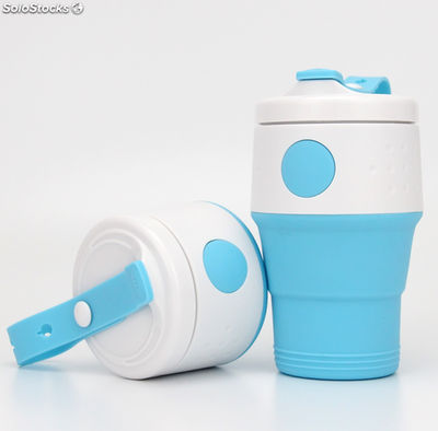 taza de silicona plegable taza de café de grado alimenticio sin BPA al por mayor - Foto 2