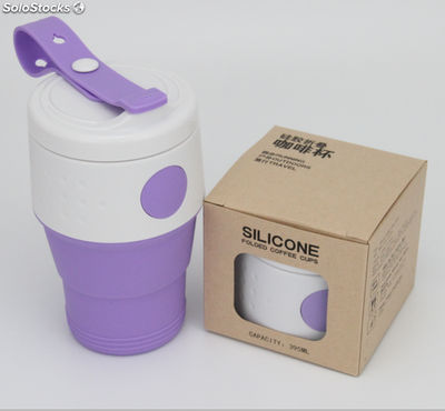 taza de silicona plegable taza de café de grado alimenticio sin BPA alta calidad - Foto 3