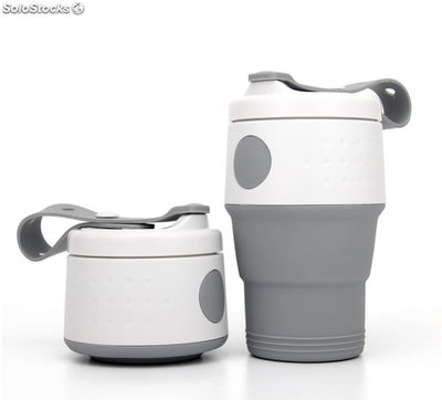 taza de silicona plegable taza de café de grado alimenticio sin BPA fabrica