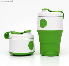 taza de silicona plegable taza de café de grado alimenticio sin BPA por mayoreo