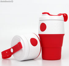 taza de silicona plegable taza de café de grado alimenticio sin BPA proveedor