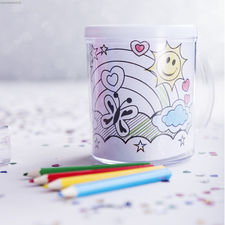 Taza infantil para colorear