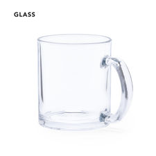 Taza transparente de cristal de 350 ml