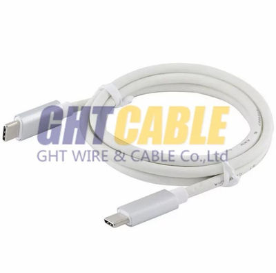 TC012 White coaxial USB3.1Type c to Type c usb cable;Length: 1M - Foto 2